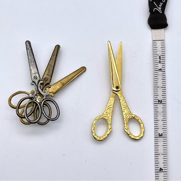 Vintage JJ Jonette Scissor Brooch Pin + Multi-Scissor Cluster Brooch - Set of 2 - Picture 9 of 11